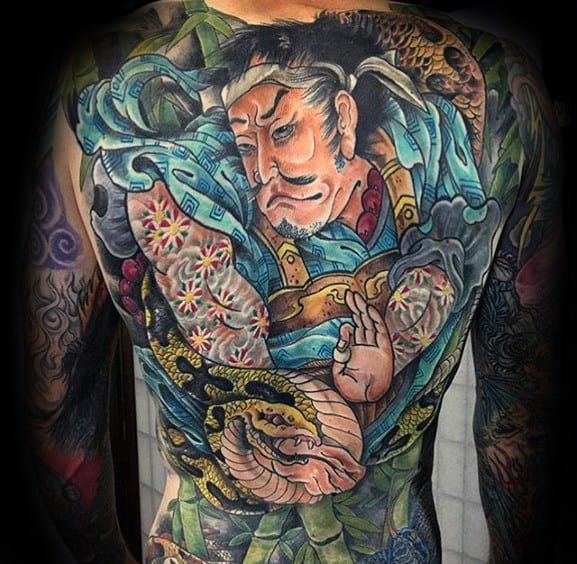 Full Back Chinese Mens Rad Tattoo Ideas