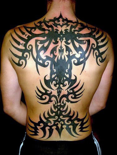 Full Back Tribal Guys Tattoo Inspiration