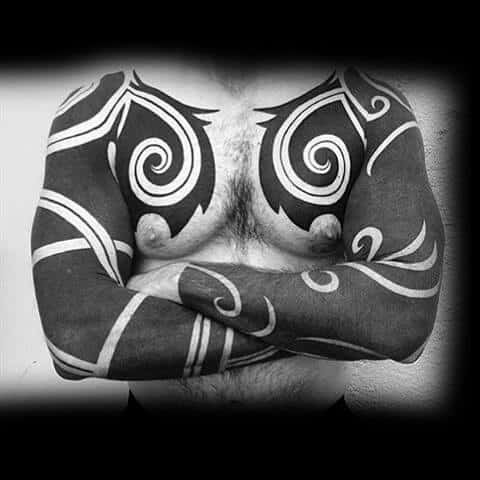 Full Guys Tribal Sleeve Tattoos