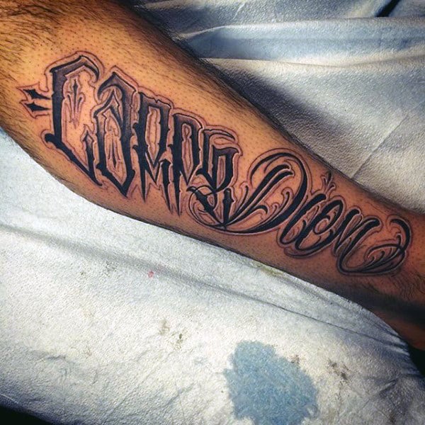 Full Leg Male Carpe Diem Tattoo Ideas