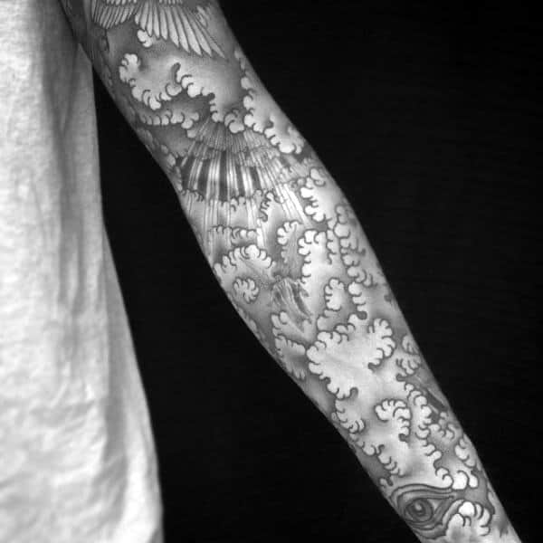 Full Sleeve Tattoo Cloud Designs For Men