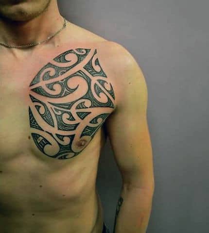 Full Tribal Tattoo Designs For Men Chest