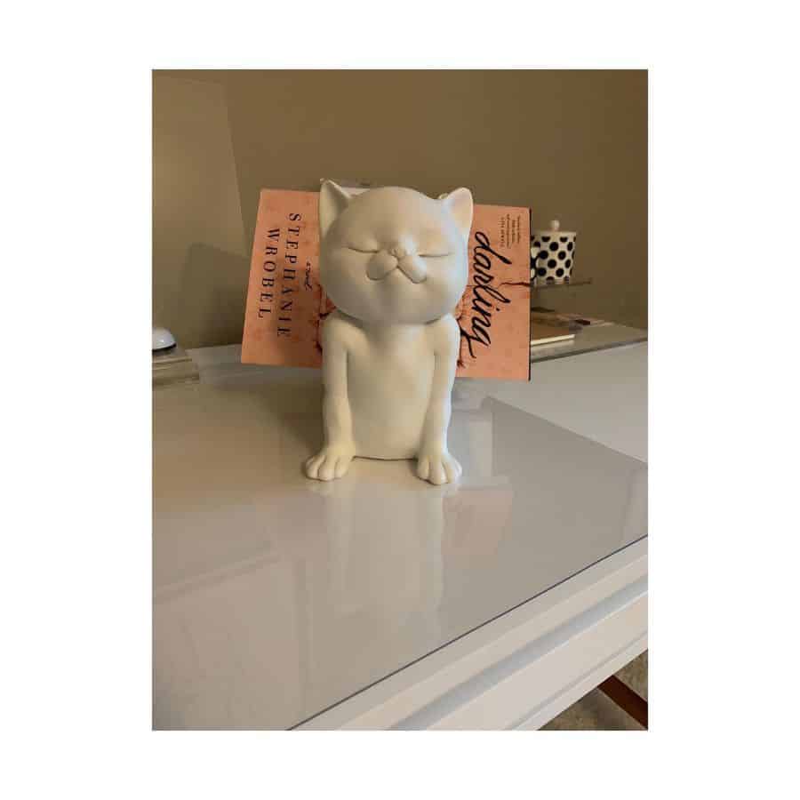 cat ornament office desk 