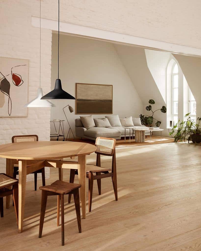 open dining room living room