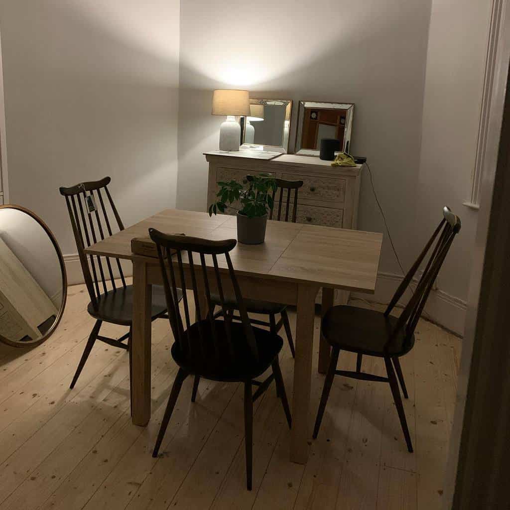 small minimal dining room