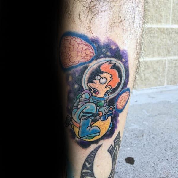 Futurama Philip Fry Mens Tattoo On Inner Forearm