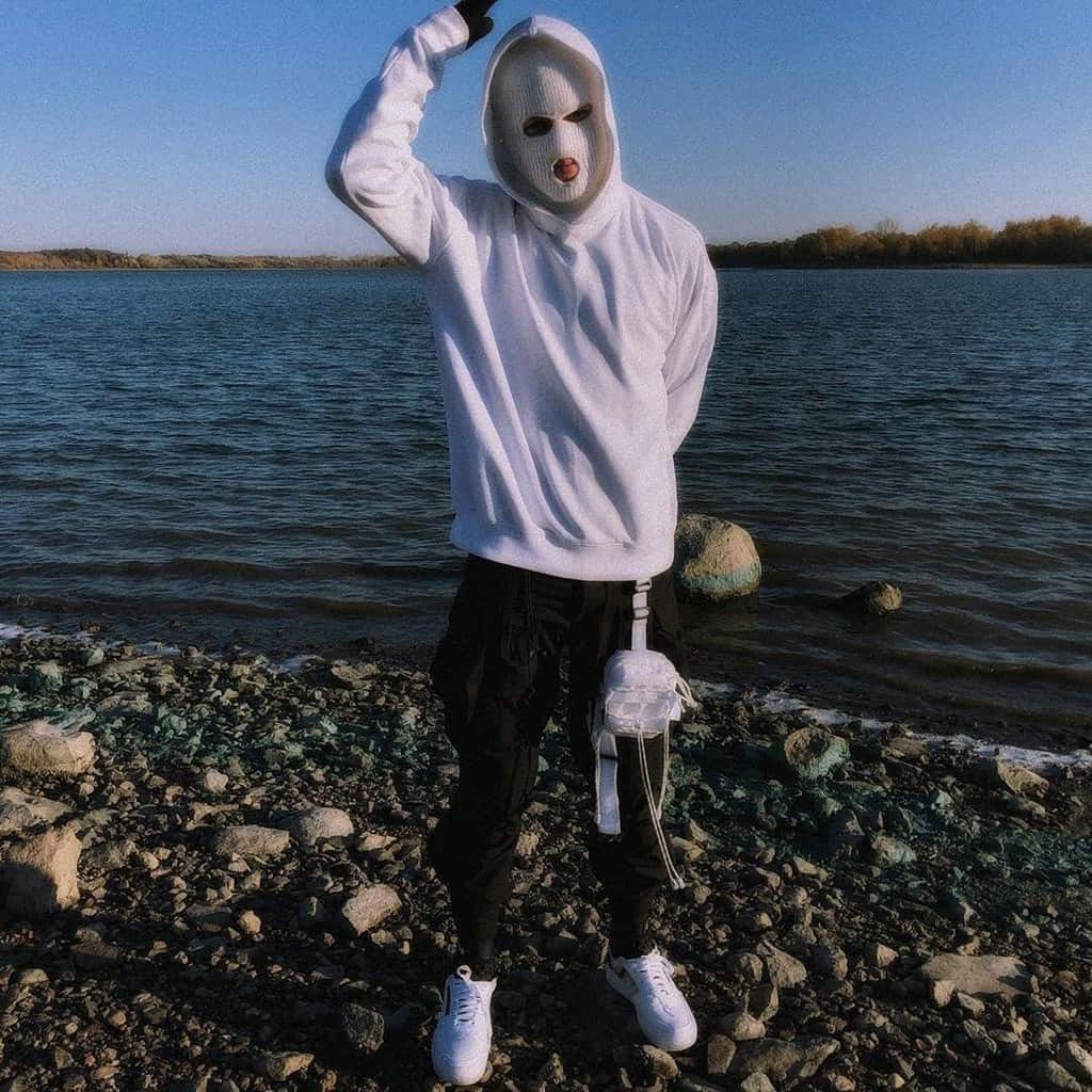 futuristic fashion for men white sweater hoodie