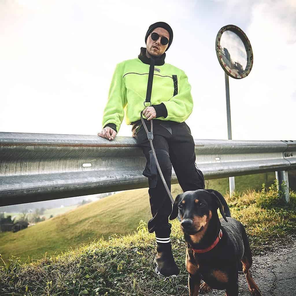 futuristic fashion for men yellow green winter jacket