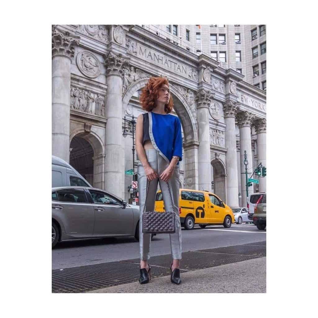 futuristic fashion with high waisted trousers