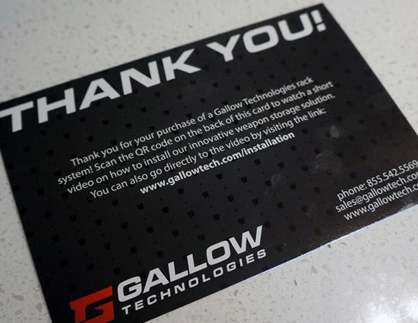 gallow tech thank you card