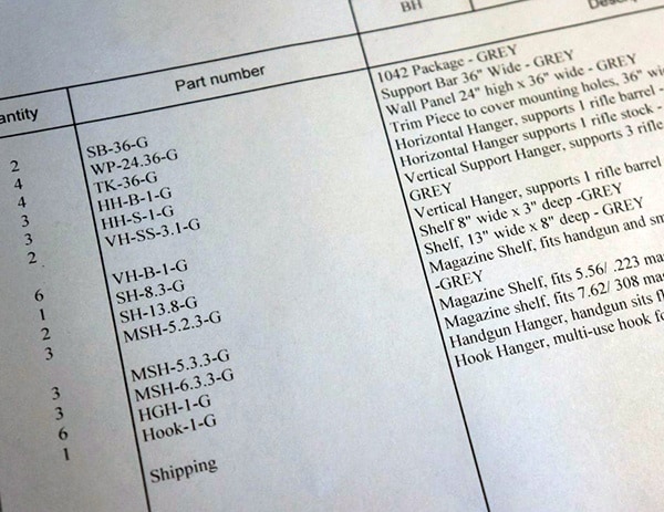 gallow technologies order modular gun rack system instructions