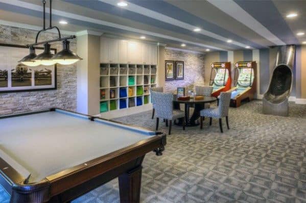 pool table and arcade