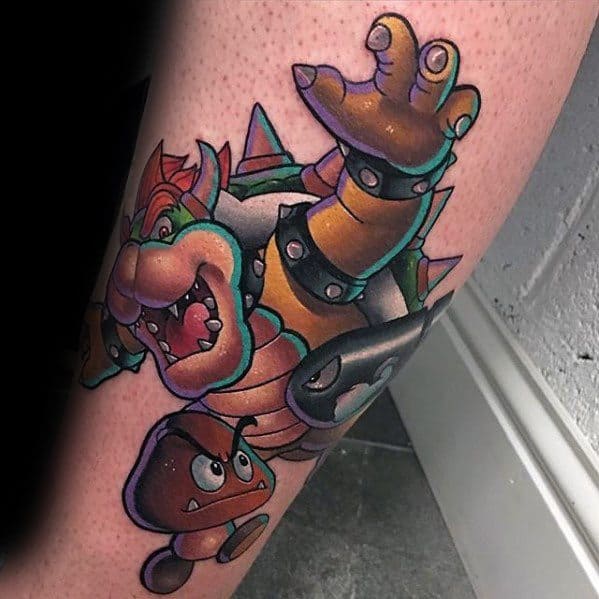 Gamer Male Tattoo Designs On Outer Forearm