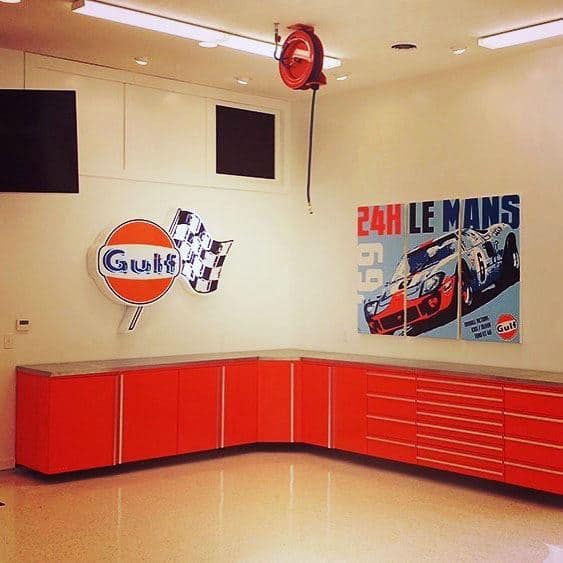 Garage Cabinet Ideas Painted Red