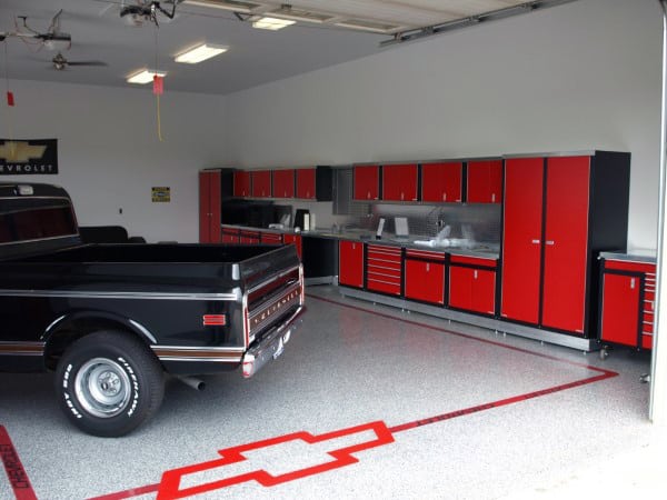 Garage Floor Epoxy With Chevrolet Design