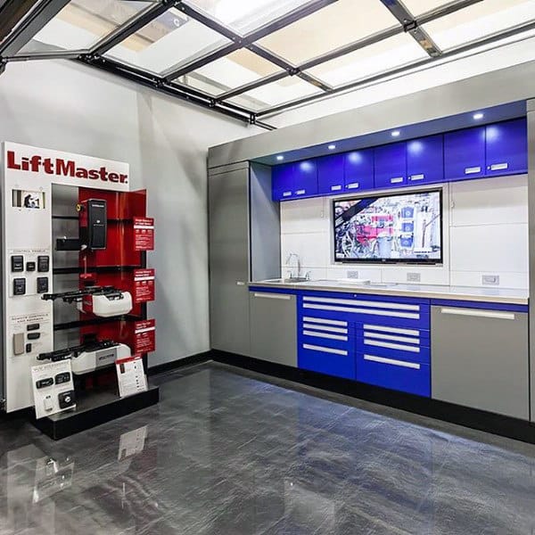 Garage Floor Grey Epoxy Painted