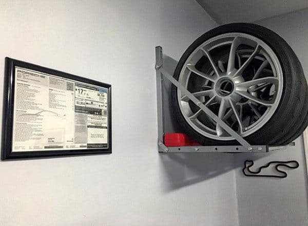 wall-mounted tire storage 