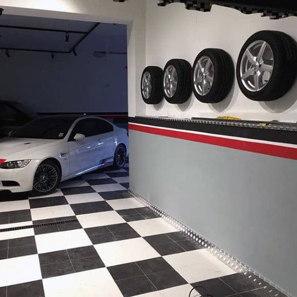 wall-mounted tire storage 