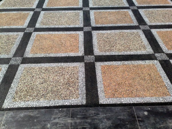 Garage With Incredible Floor Pattern Design