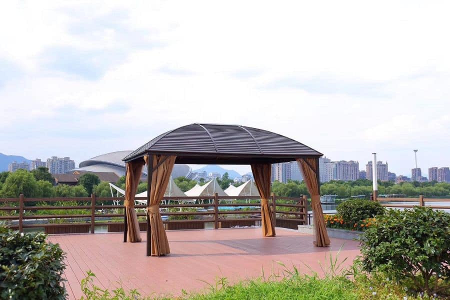 modern design garden gazebo large wood deck