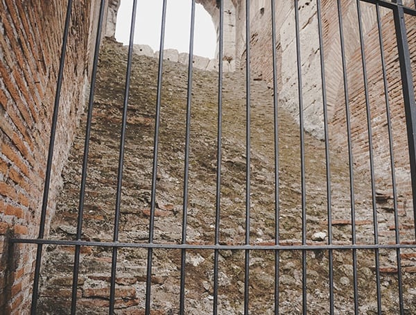 Gated Staircase Inside Of The Colosseum