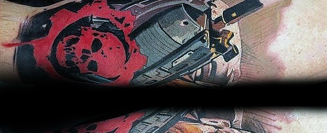 Gears Of War Tattoo Designs For Men