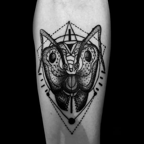 Gentleman With Ant Geometric Inner Forearm Tattoo