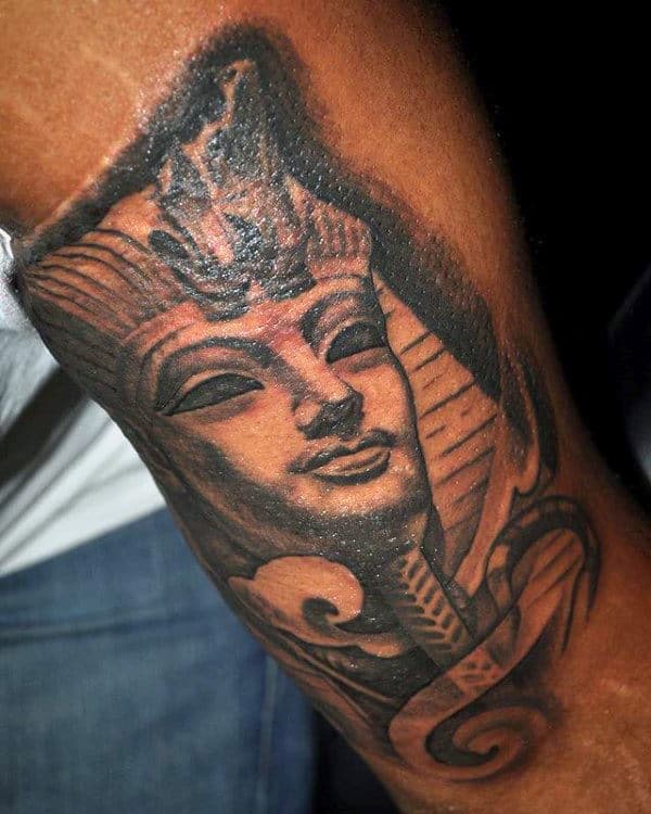 Gentleman With Arm Tattoo Of King Tut