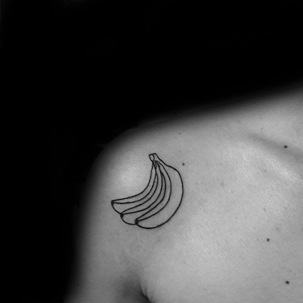 Gentleman With Banana Tattoo On Shoulder