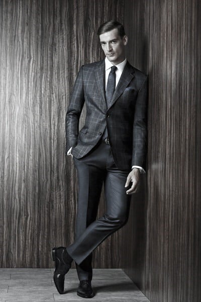 Gentleman With Charcoal Grey Suit Black Shoes Style