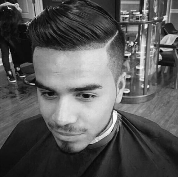 Gentleman With Fade Comb Over Hair Style