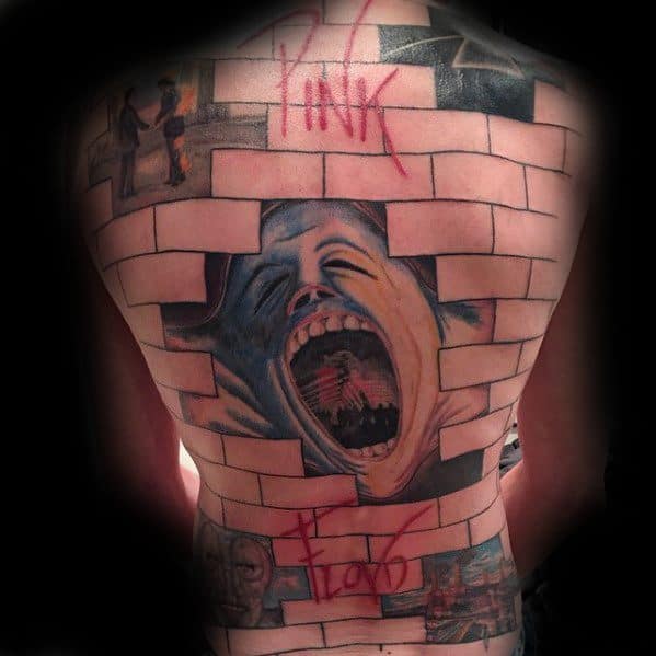 Gentleman With Full Back Pink Floyd Tattoo