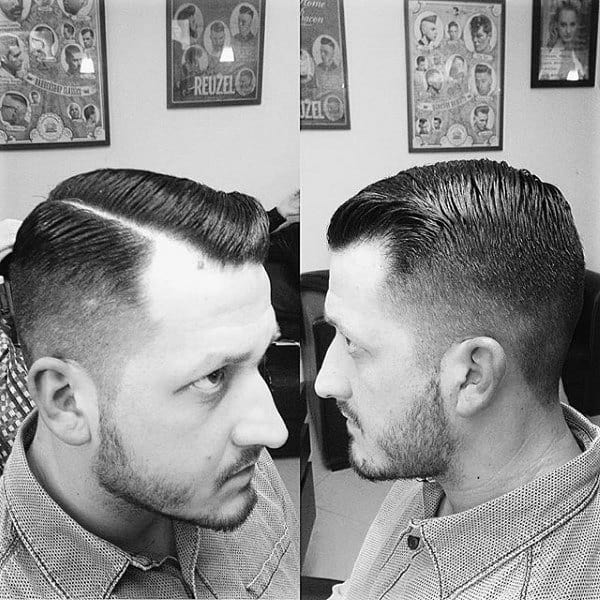 Gentleman With Modern Comb Over Haircut