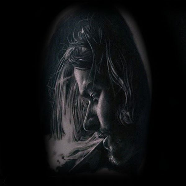 Gentleman With Nirvana Tattoo