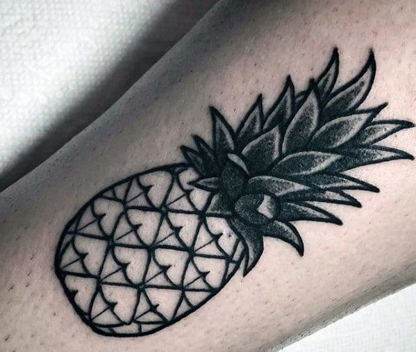 Gentleman With Pineapple Tattoo On Arm