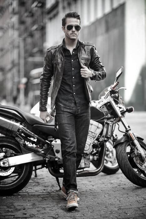 Gentleman With Sharp Leather Jacket How To Wear A Leather Jacket Outfits