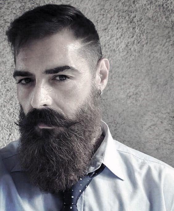 Gentleman With Short Hair And Long Beard Style