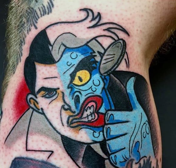 Gentleman With Tattoo Batman