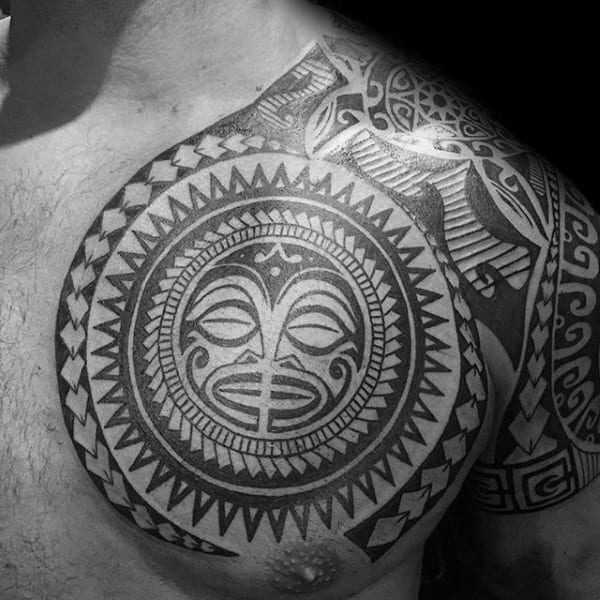 Gentleman With Tribal Tattoos On Shoulder