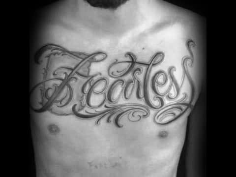 Gentleman With Upper Chest Fearless Tattoo