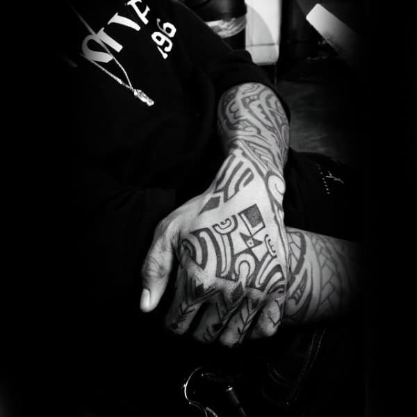 Gentlemen With Tribal Blacking Can Tattoo Design