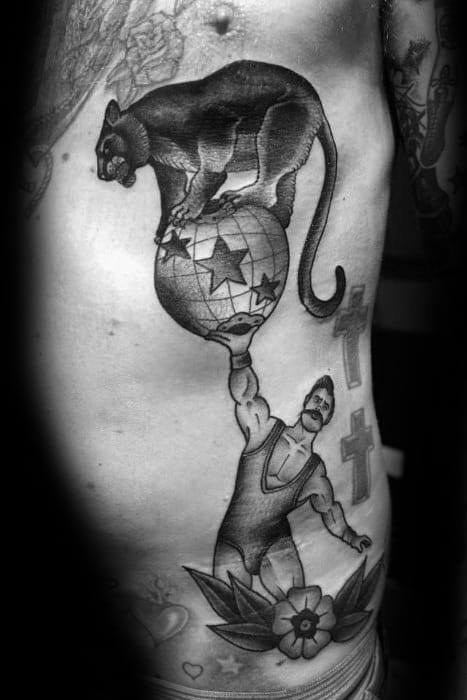 Gentlemens Circus Tattoo Ideas On Rib Cage Side Of Body