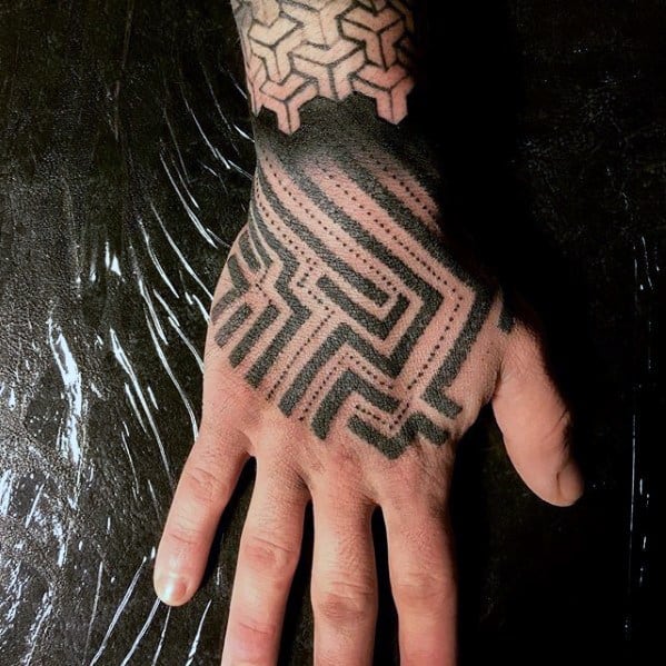 Gentlemens Hand Maze Tattoo Ideas