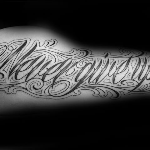 Gentlemens Never Give Up Tattoo Ideas