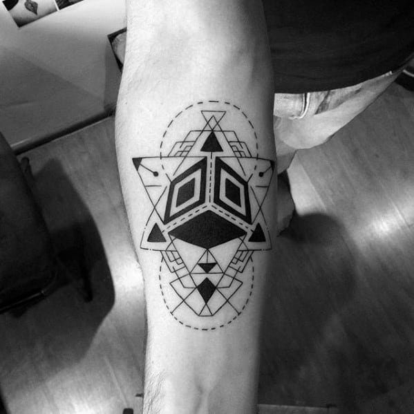 Geometric Abstract Shapes Coolest Small Tattoo Ideas For Guys On Forearm