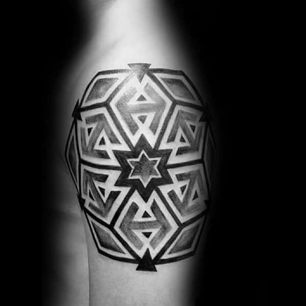 Geometric Arm Mens Tattoo Ideas