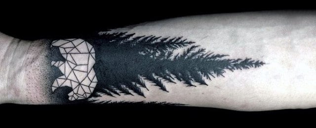 Geometric Bear Tattoo Designs For Men