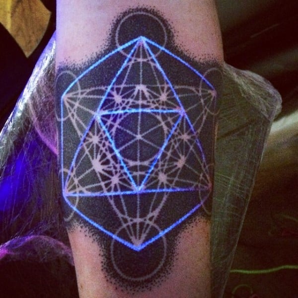 Geometric Glow In The Dark Mens Tattoo Ideas