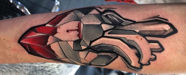 Geometric Heart Tattoo Designs For Men