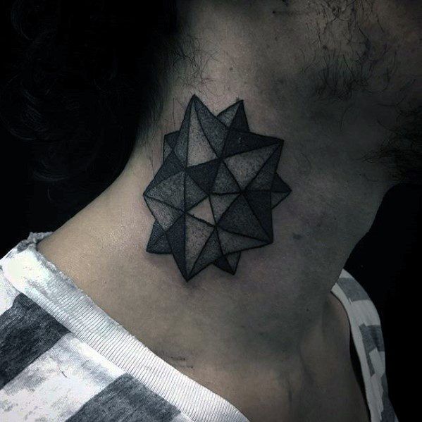 Geometric Shape Mens Small Unique Naeck Tattoos